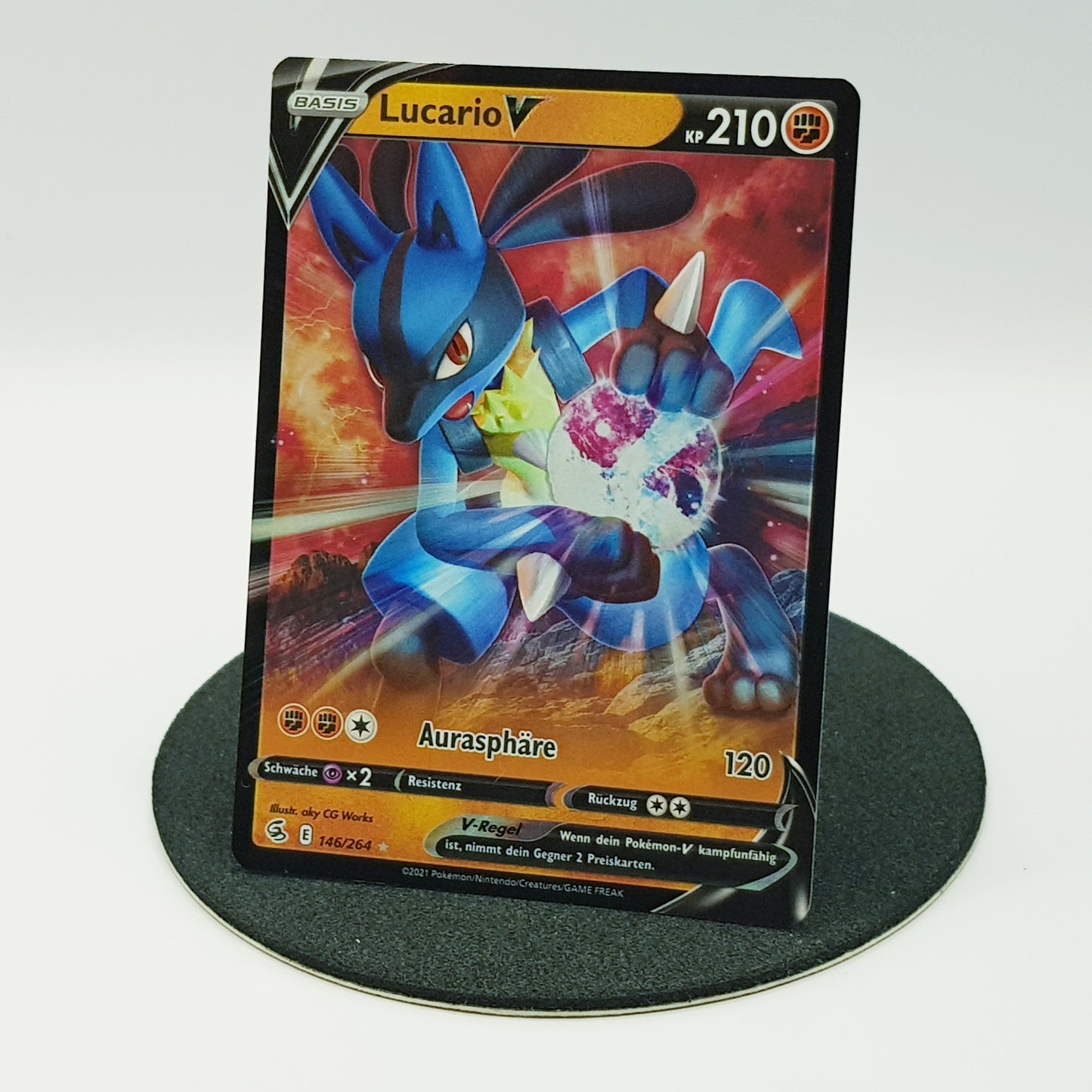 Lucario V 146/264 ultra rare holo - Fusionsangriff 2021 DE Pokemon