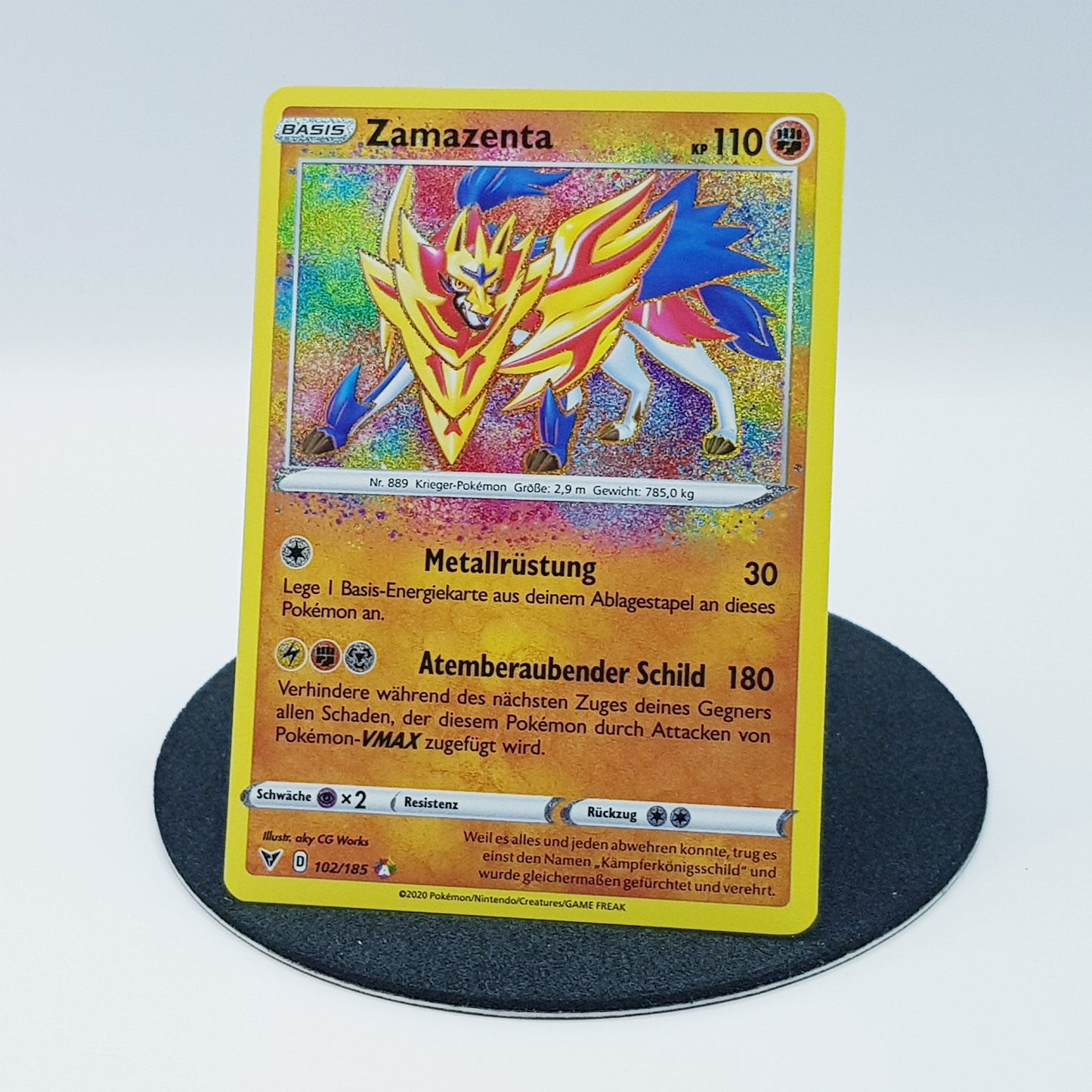 Zamazenta 102/185 amazing rare holo - Farbenschock 2020 DE Pokemon