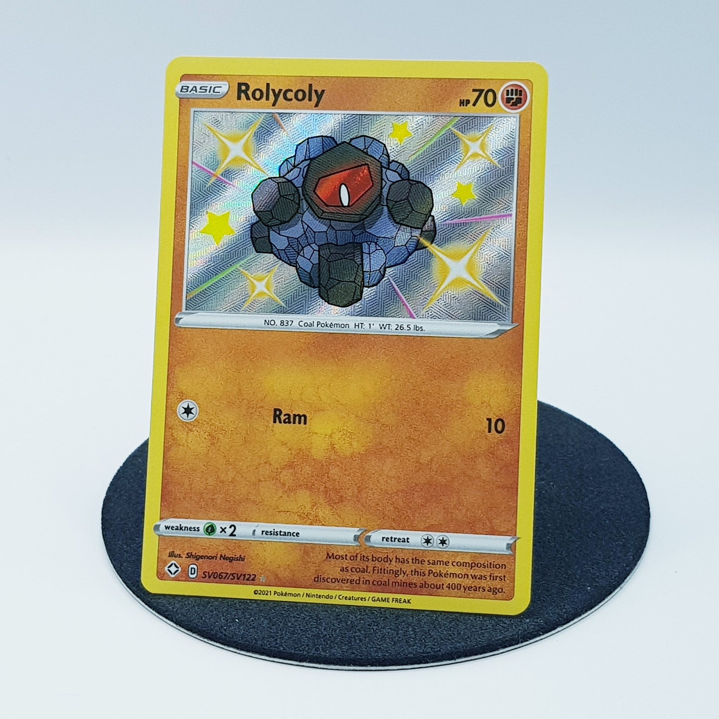 Rolycoly SV067/SV122 ultra rare holo - Shining Fates 2021 EN Pokemon