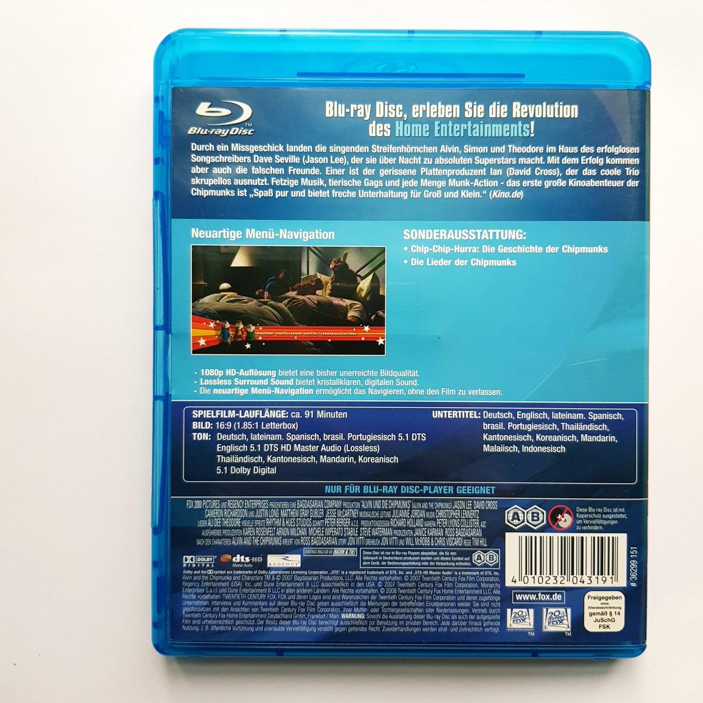 Alvin und die Chipmunks - Der Film - Blu Ray Zustand sehr gut