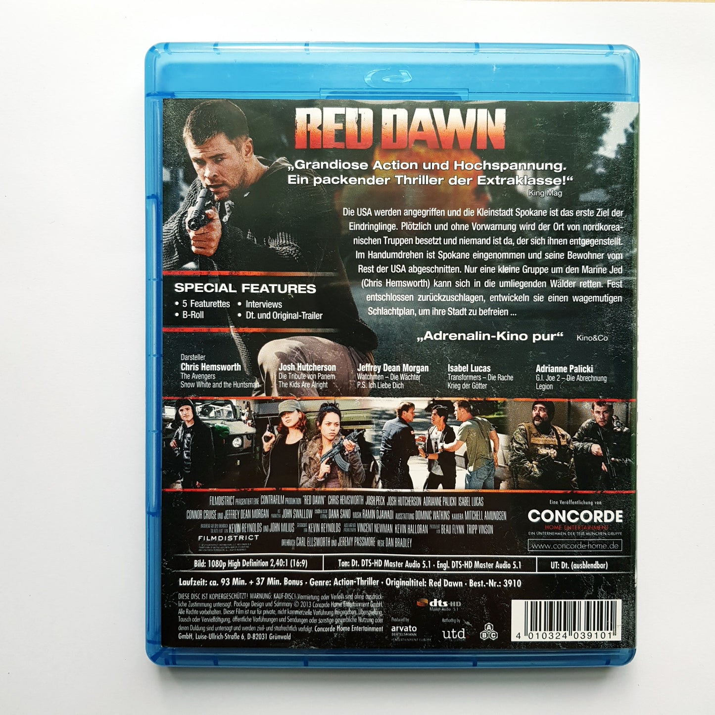 Red Dawn - Chris Hemsworth - Blu Ray Zustand sehr gut