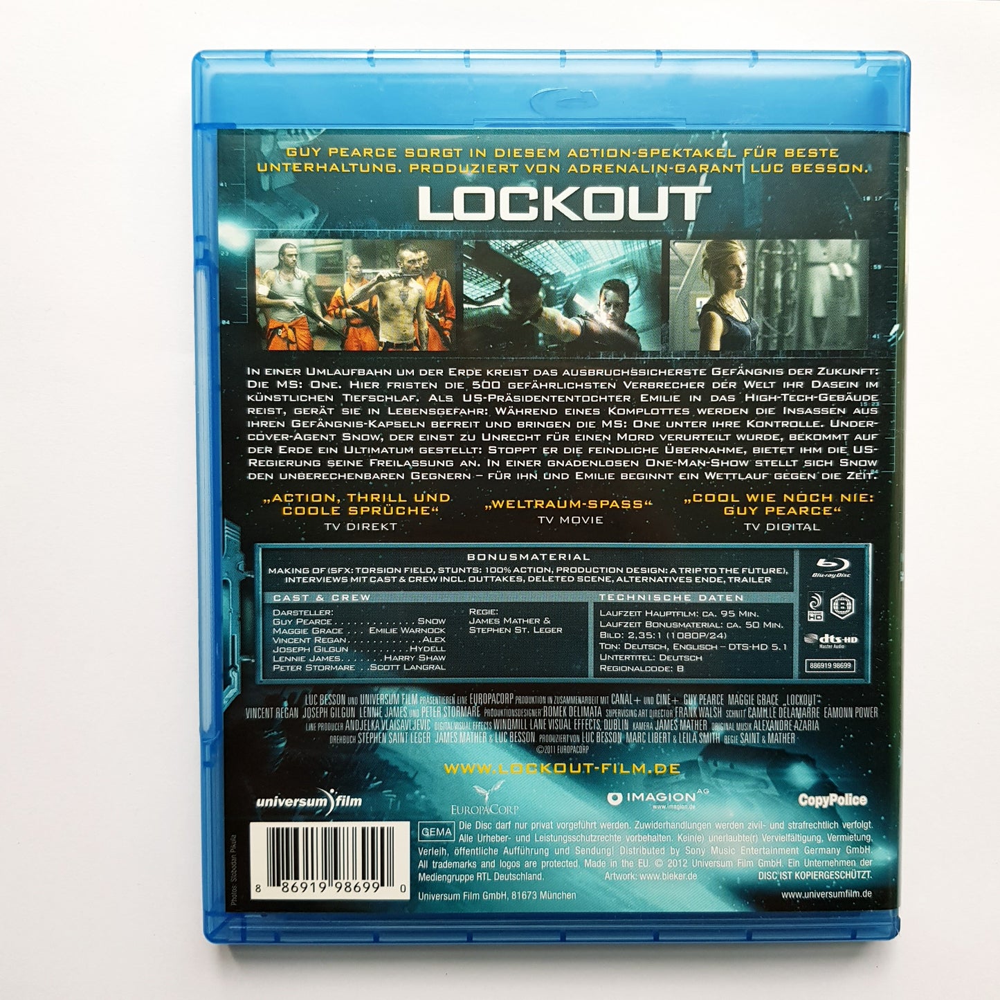 Lockout - Allein gegen 500... Wo ist das Problem? - Blu Ray Zustand sehr gut