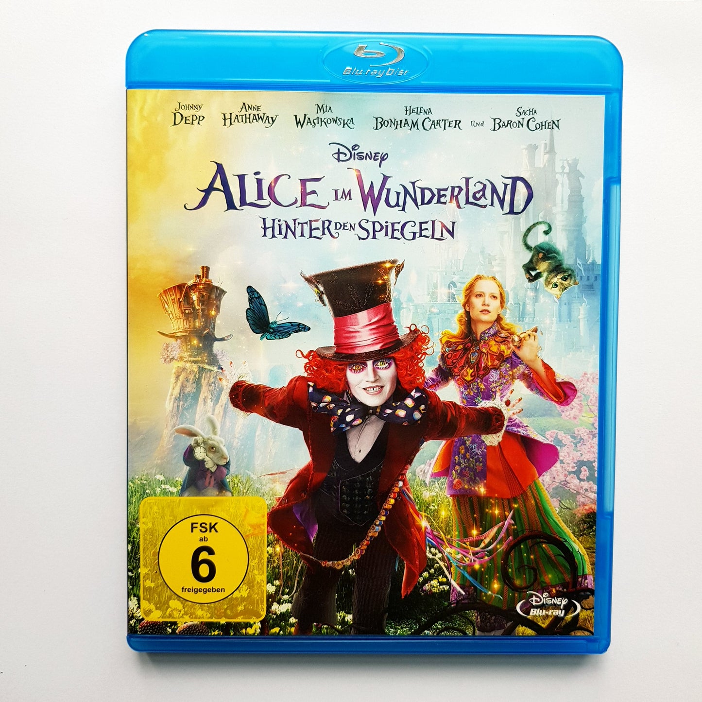 Disney Alice im Wunderland Hinter den Spiegeln Johnny Depp - Blu Ray Zustand sehr gut
