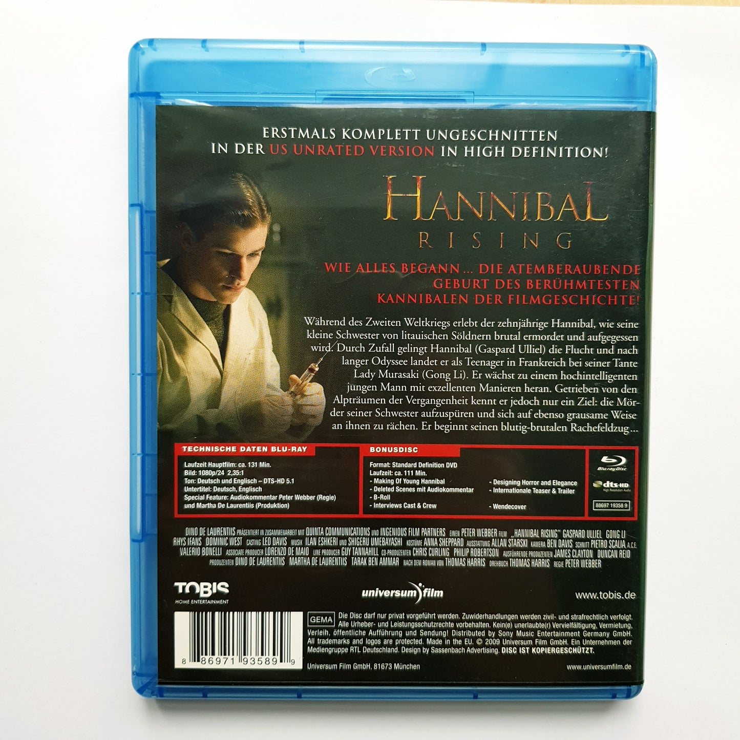 Hannibal Rising Unrated - Wie alles begann - Blu Ray Zustand sehr gut