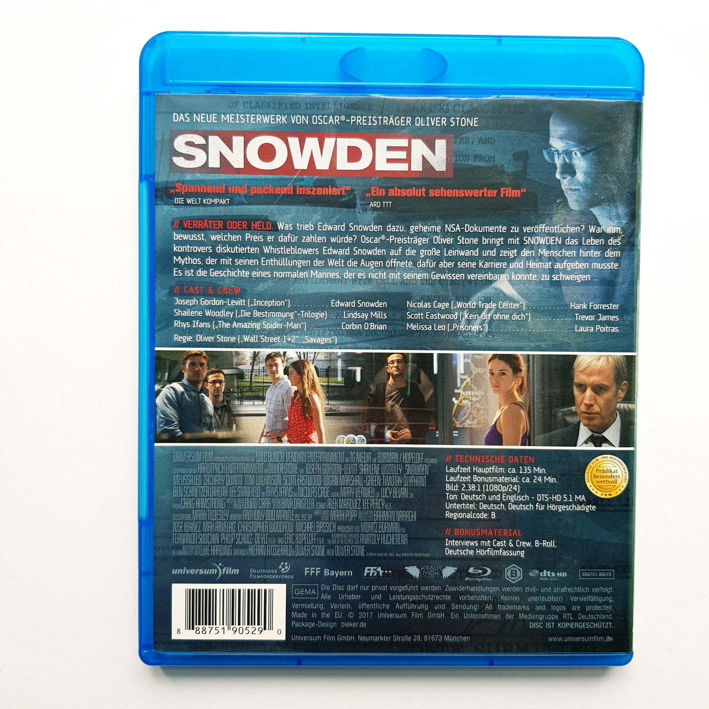 Snowden - Der sicherste Ort ist die Flucht - Blu Ray Zustand sehr gut