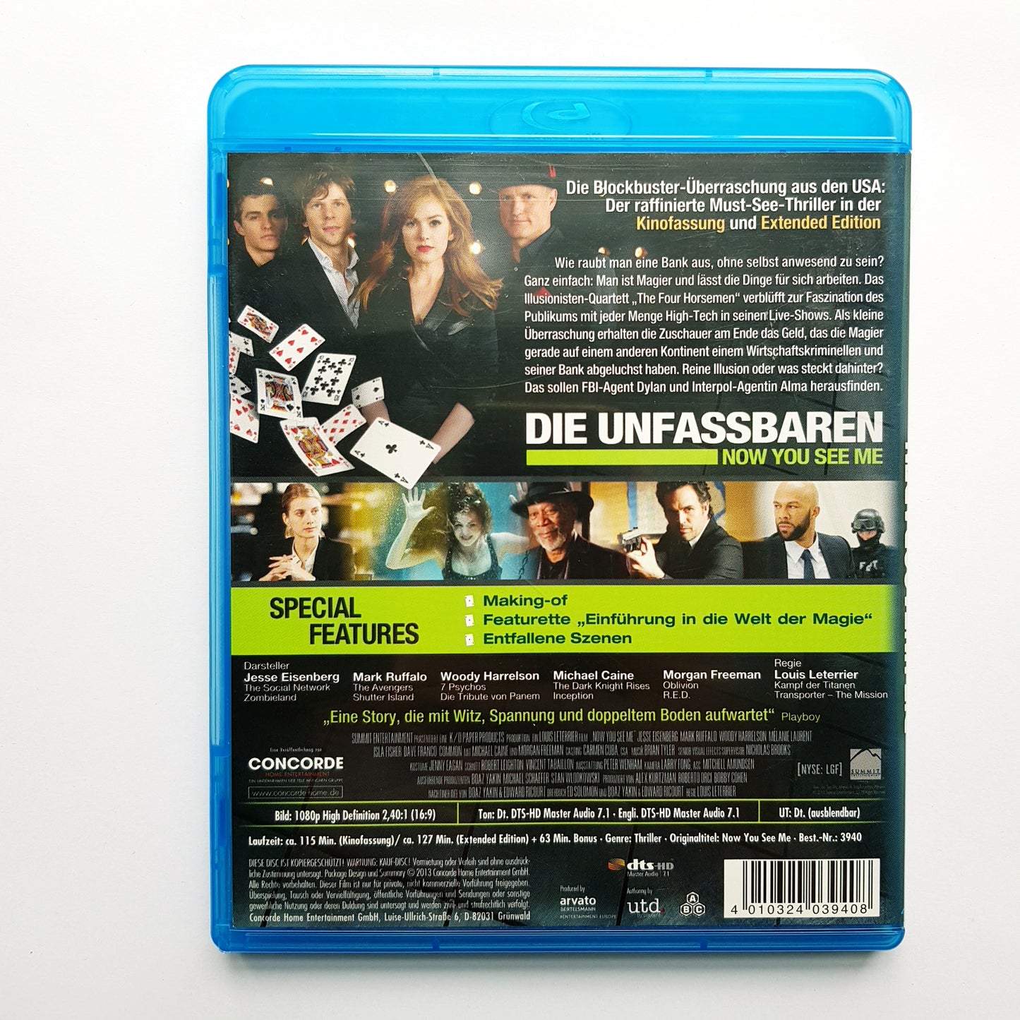 Die Unfassbaren - Now you see me - Blu Ray Zustand sehr gut