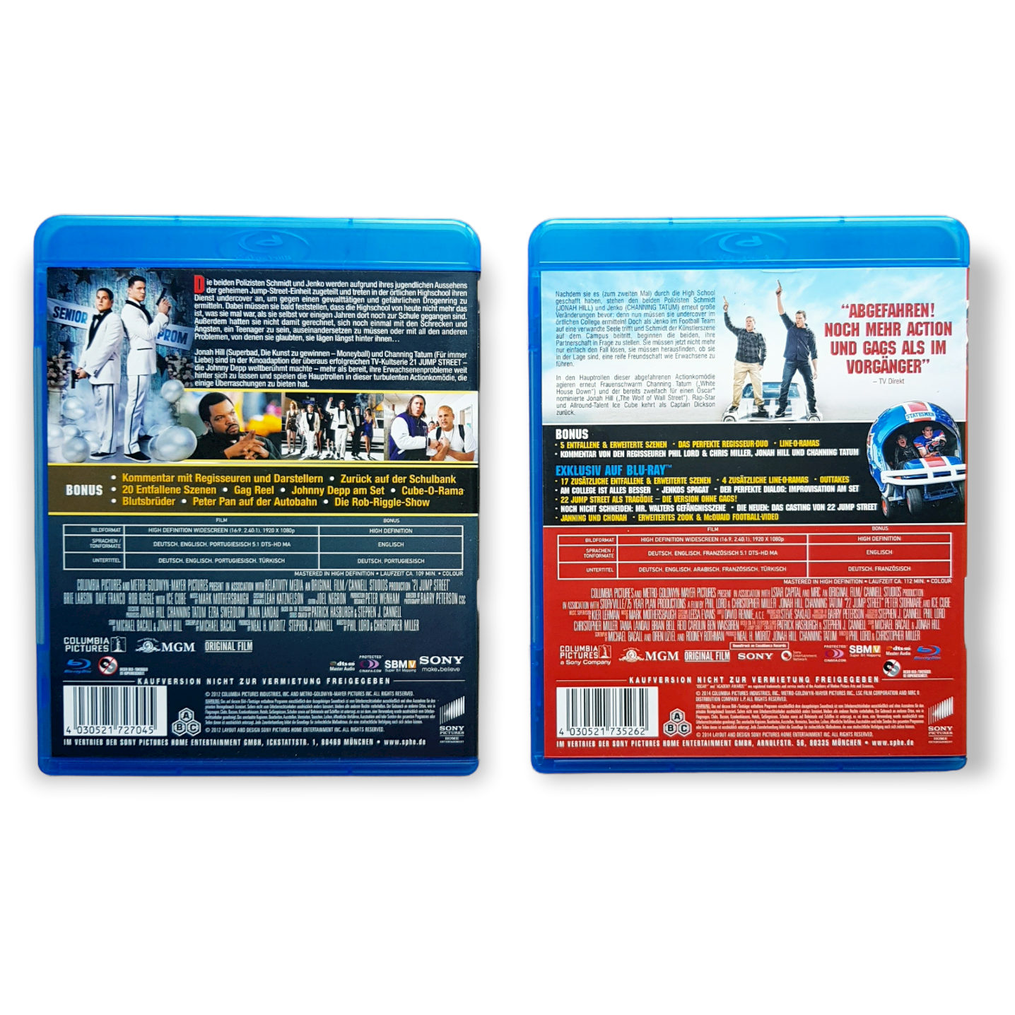 21 Jump Street / 22 Jump Street - Channing Tatum & Jonah Hill - Blu Ray Zustand sehr gut