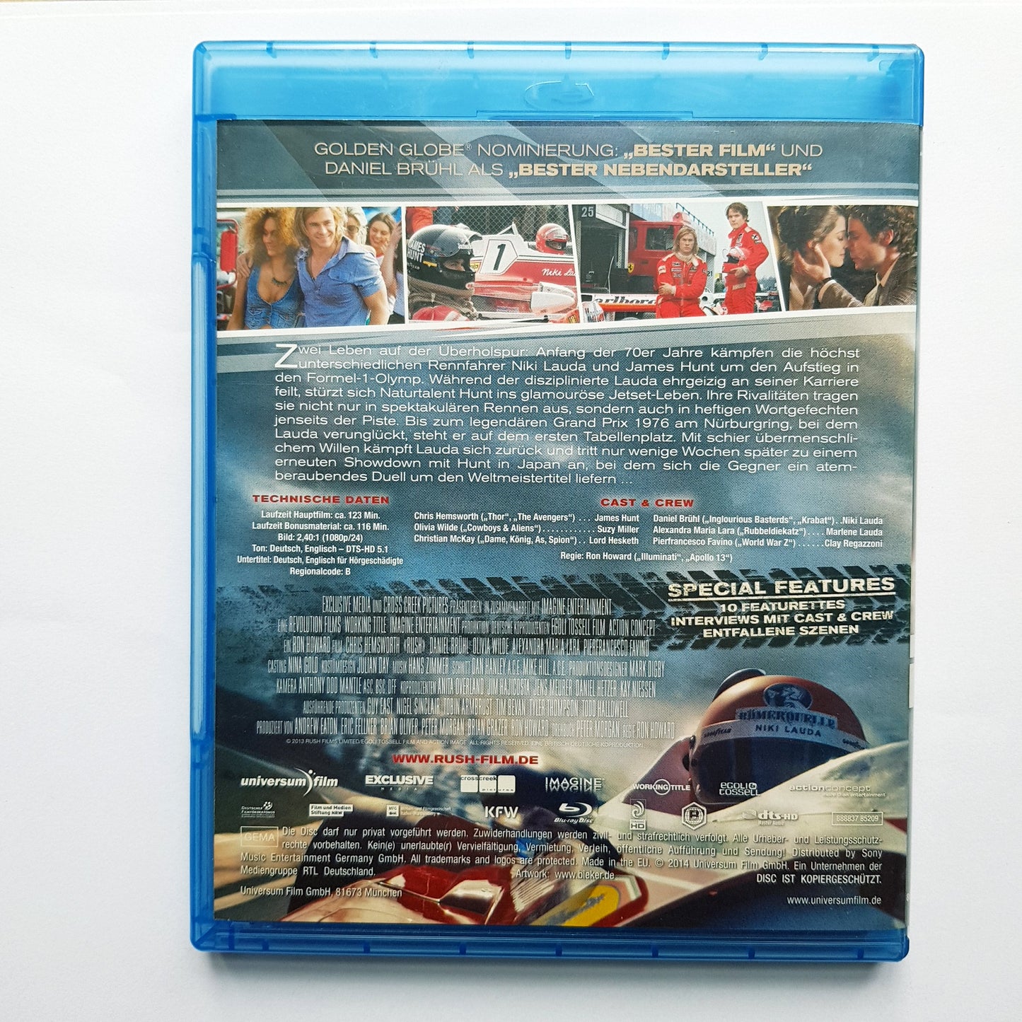 Rush - Alles für den Sieg - Chris Hemsworth Daniel Brühl - Blu Ray Zustand sehr gut