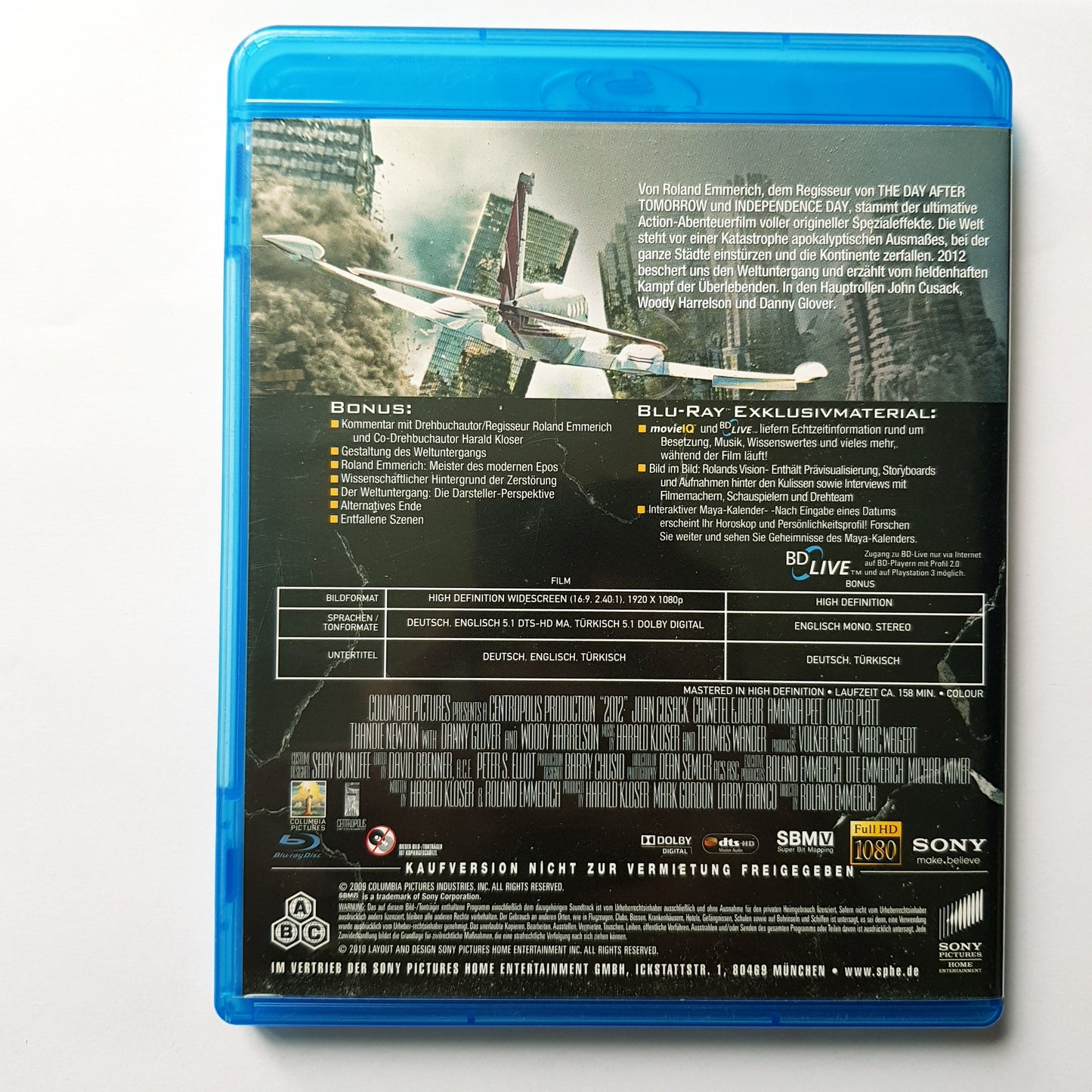 2012 - Wir waren gewarnt - Roland Emmerich - Blu Ray Zustand sehr gut