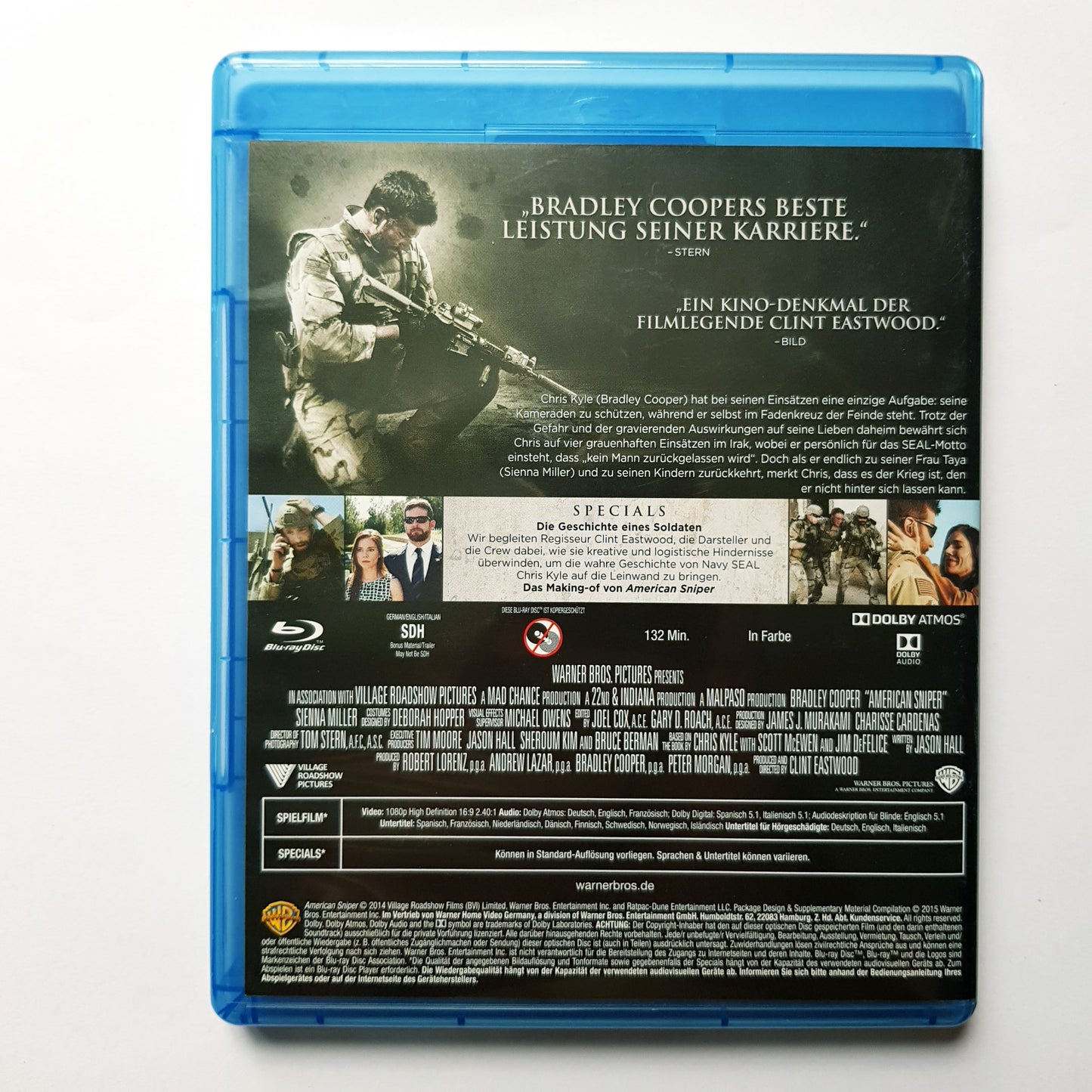 American Sniper - Clint Eastwood - Bradley Cooper - Blu Ray Zustand sehr gut