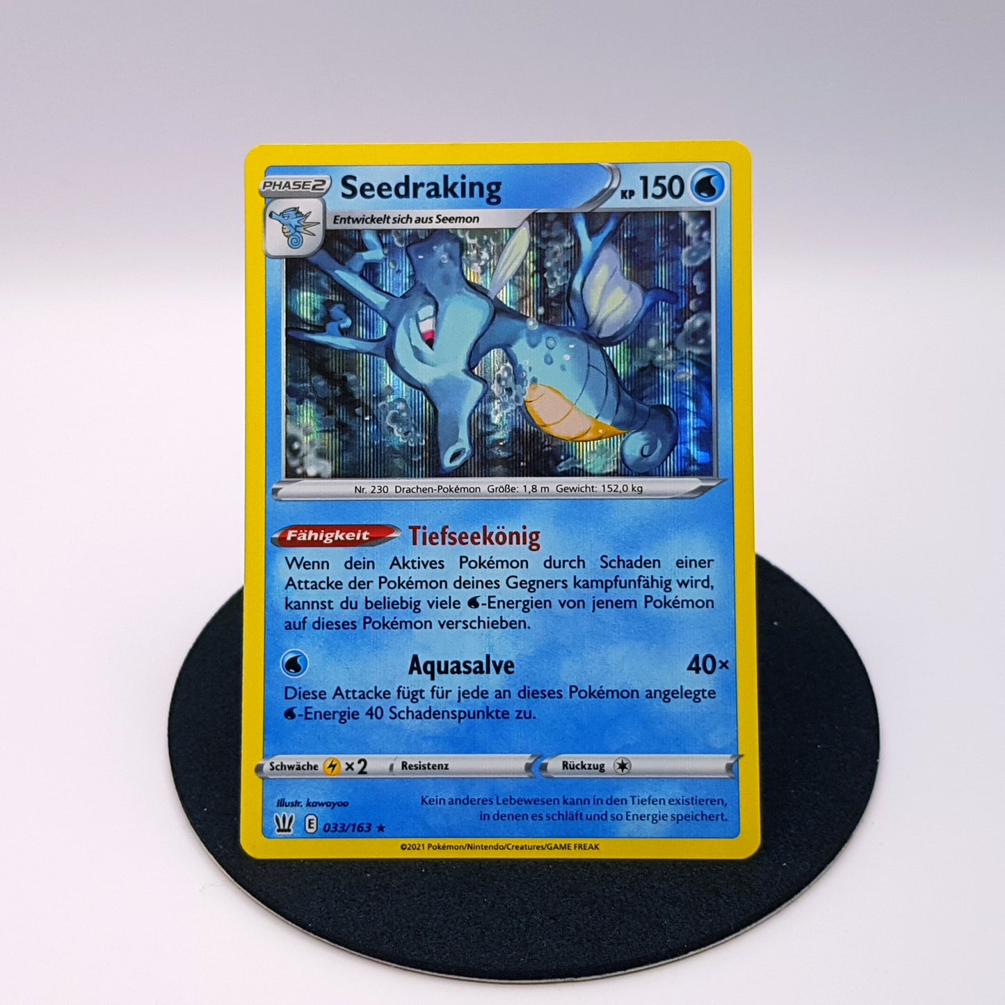 Seedraking 033/163 rare holo Schwert & Schild Kampfstile 2021 DE Pokemon