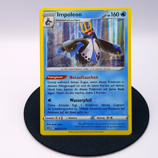 Impoleon 037/172 rare holo Schwert & Schild Strahlende Sterne 2022 DE Pokemon