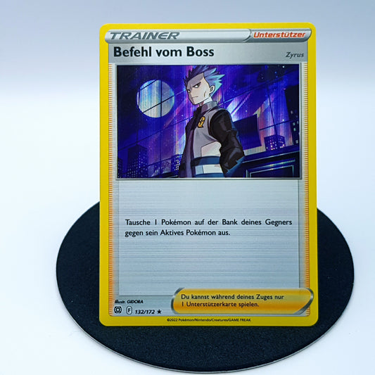 Befehl vom Boss 132/172 rare holo Schwert & Schild Strahlende Sterne 2022 Pokemon