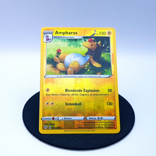 Ampharos 057/189 rare reverse holo SWSH Flammende Finsternis 2020 DE Pokemon