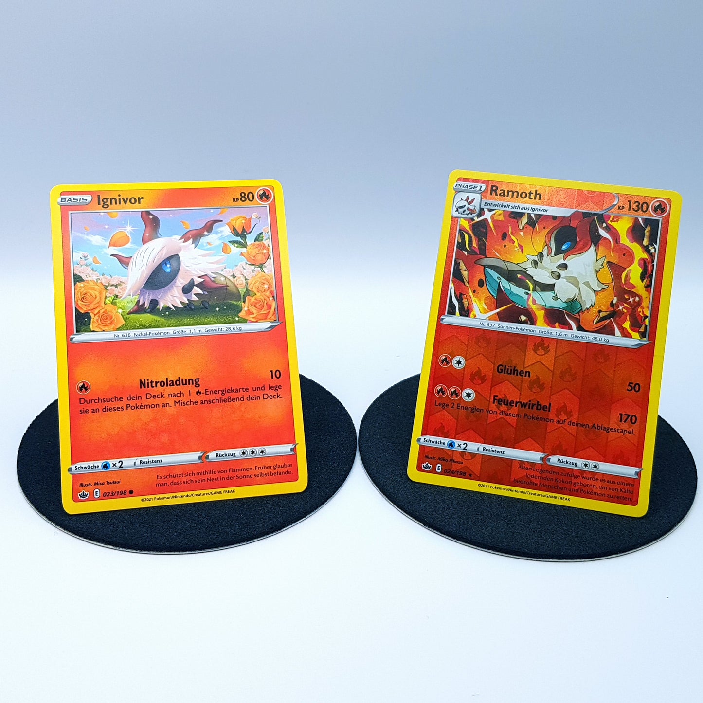 Ignivor 023/198 Ramoth 024/198 rare reverse holo SWSH 2021 DE Pokemon