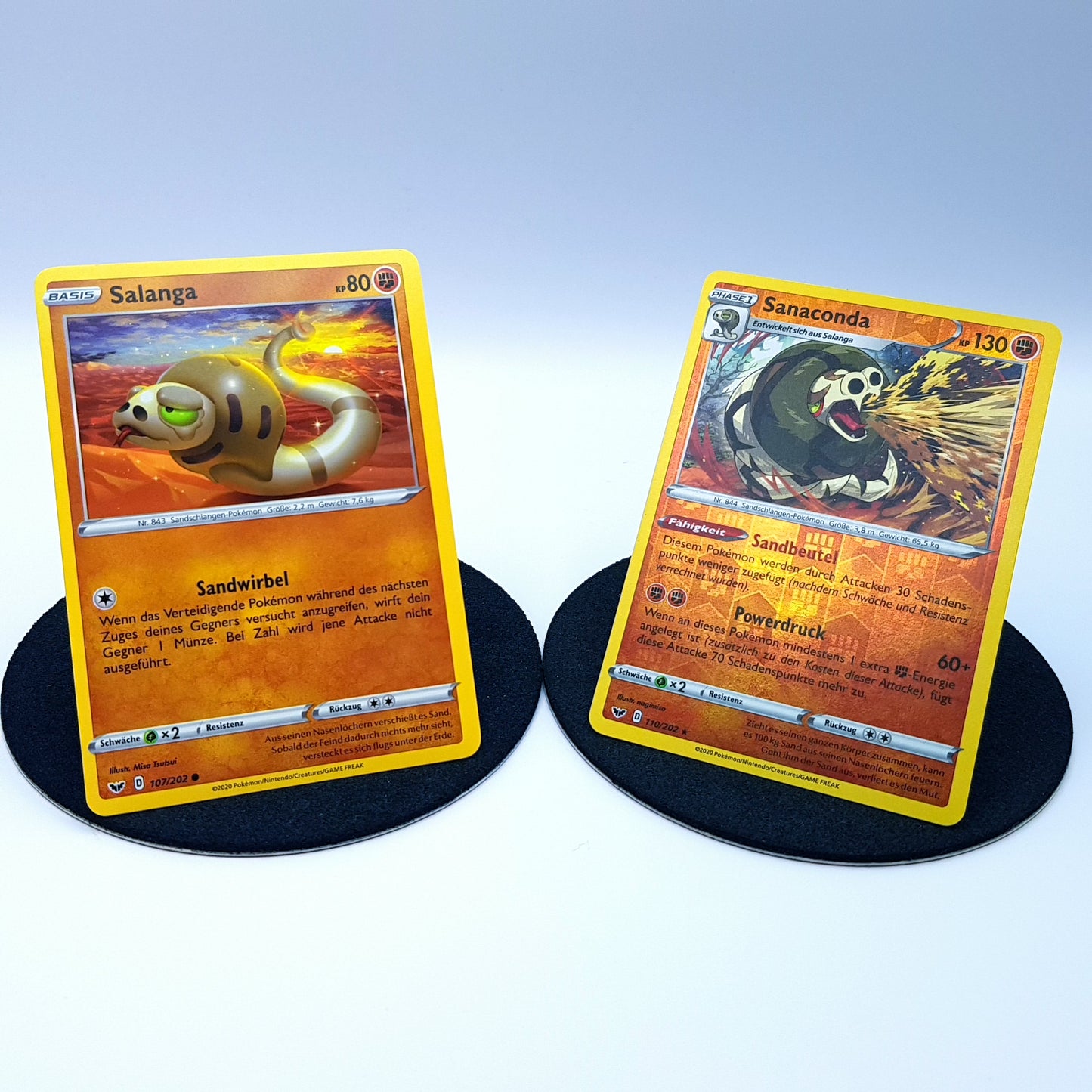 Salanga 107/202 Sanaconda 110/202 rare reverse holo SWSH 2020 DE Pokemon