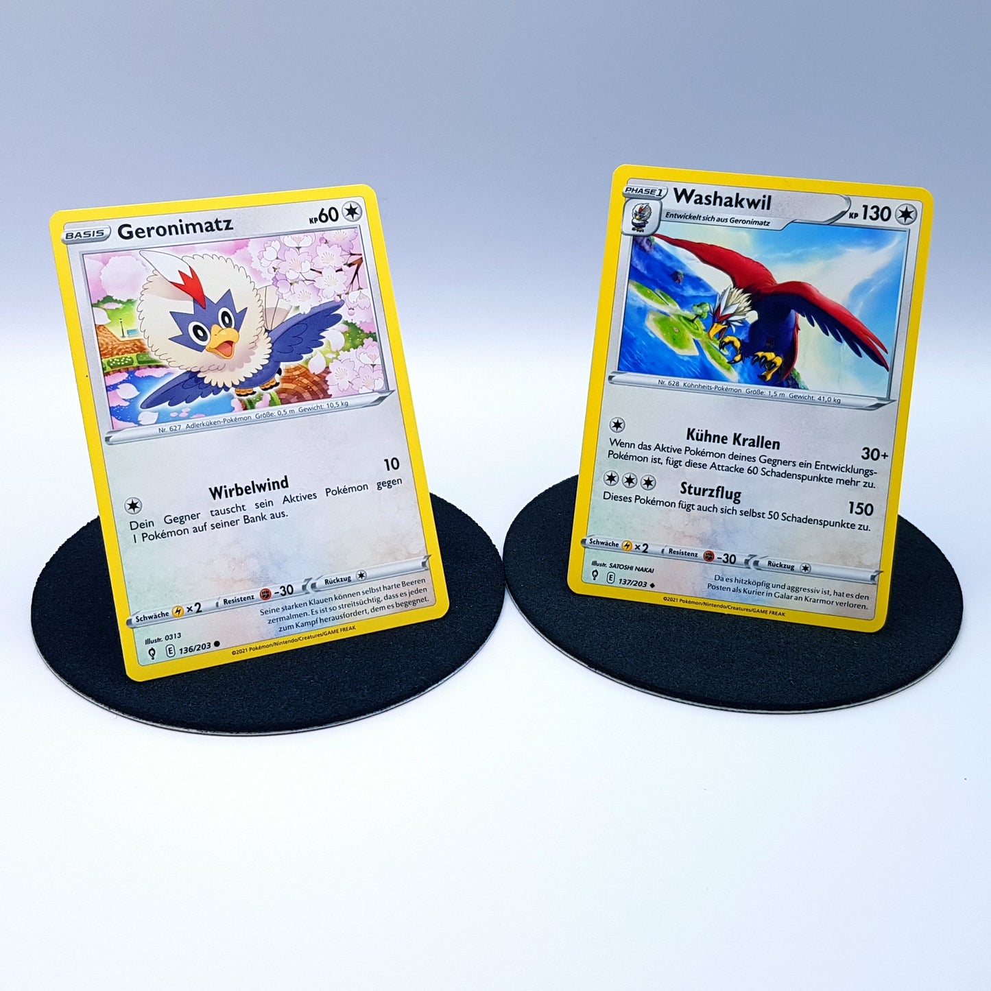 Geronimatz 136/203 Washakwil 137/203 uncommon Drachenwandel 2021 Pokemon