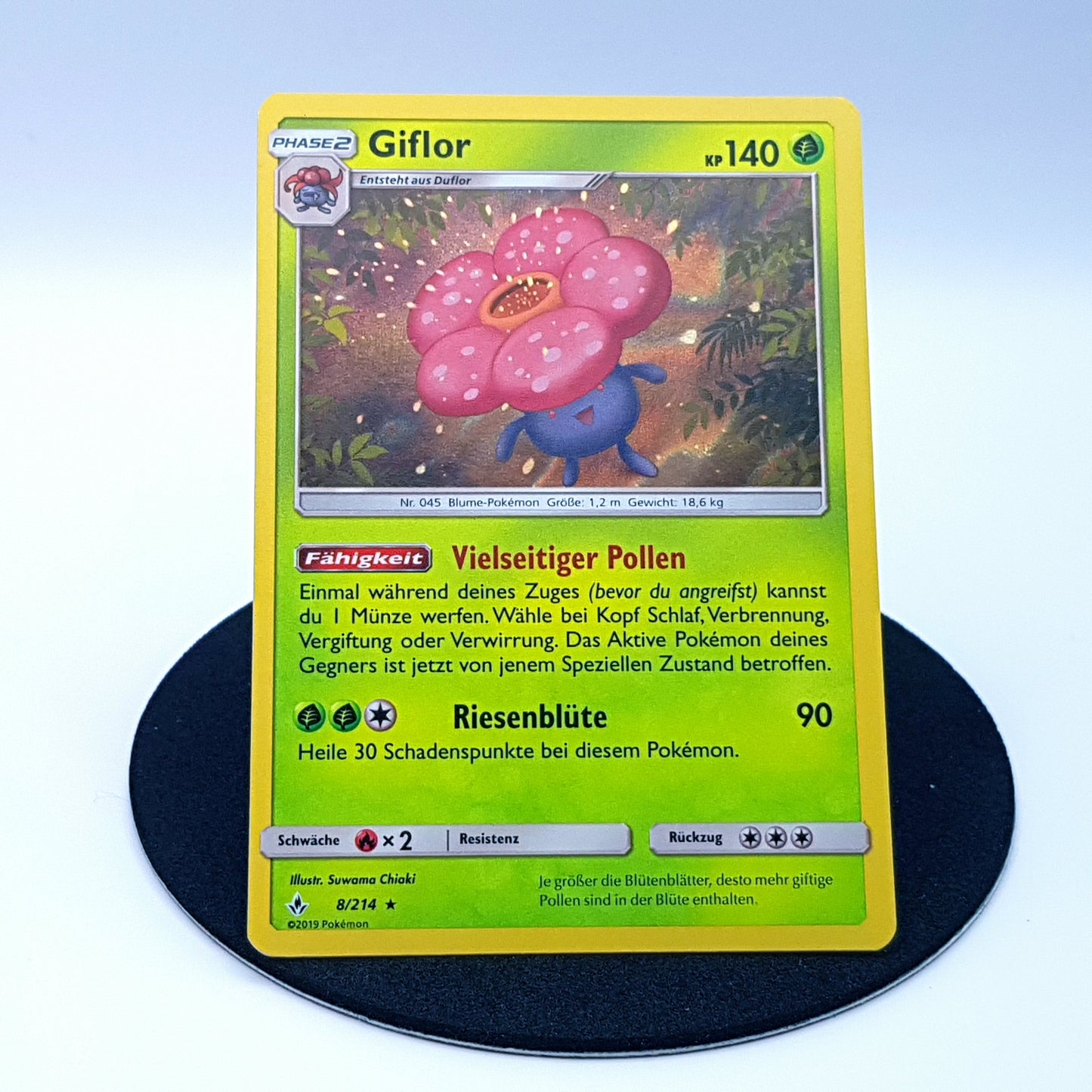 Giflor 8/214 rare holo Sonne & Mond Kräfte im Einklang 2019 DE Pokemon