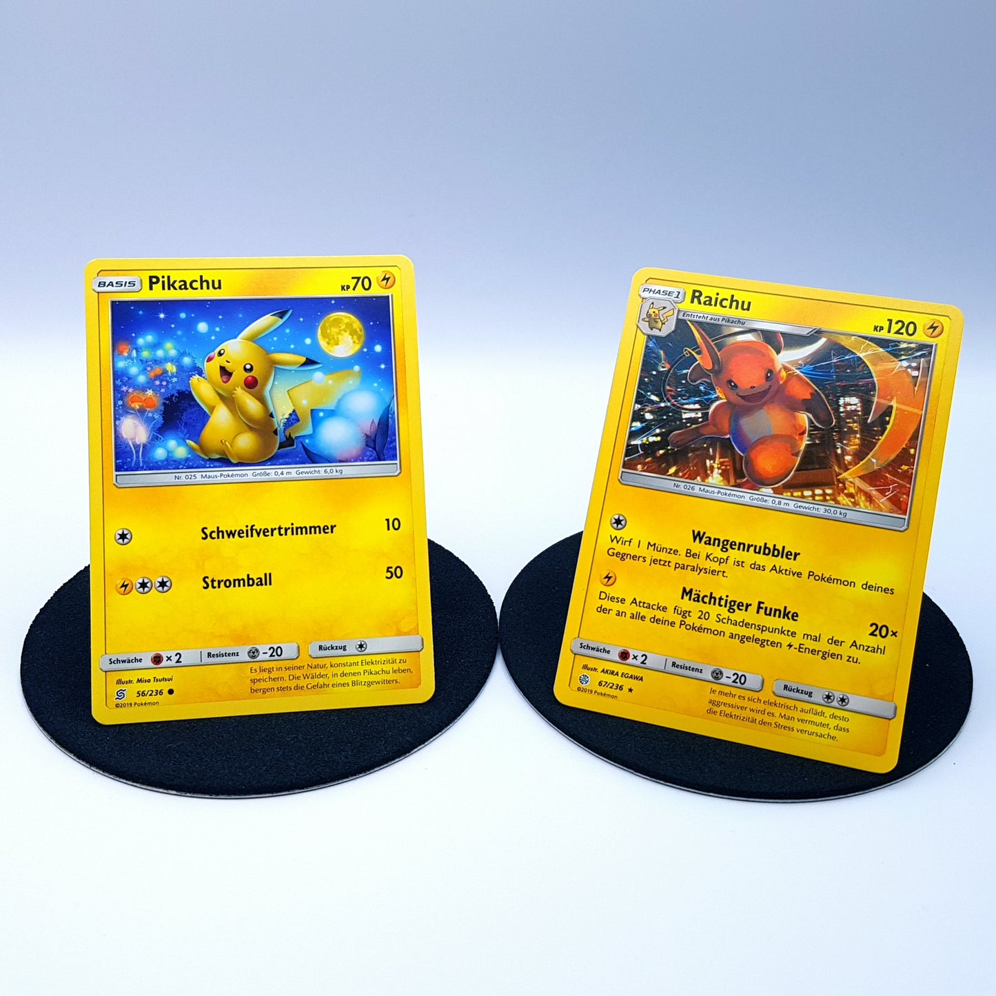 Pikachu 56/236 Raichu 67/236 rare Sonne & Mond 2019 DE Pokemon