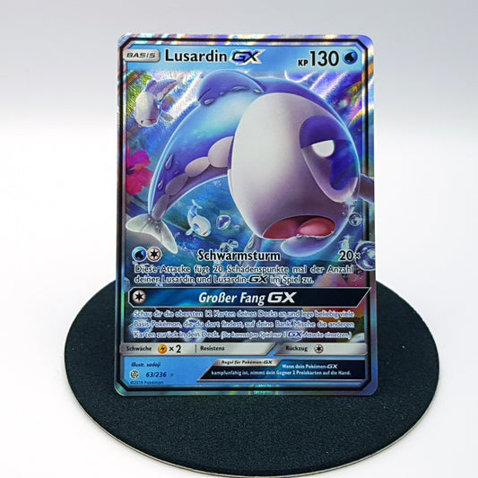 Lusardin GX 63/236 rare Full Art holo Sonne & Mond Welten im Wandel Pokemon