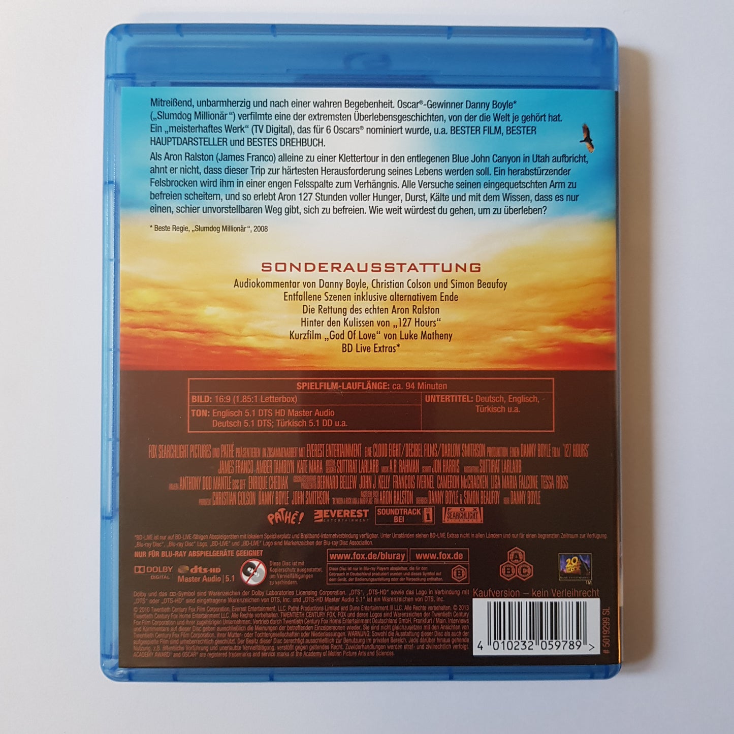 127 Hours - James Franco - Blu Ray Zustand sehr gut