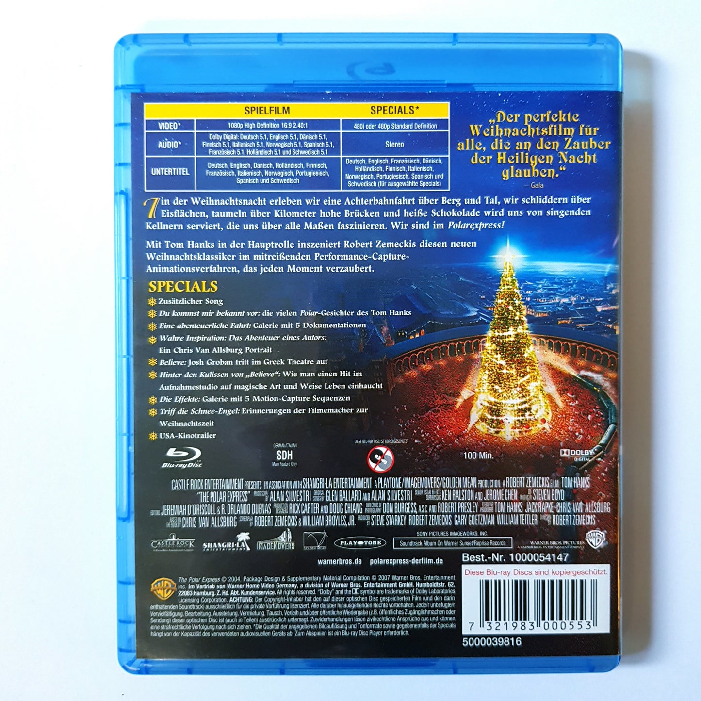 Der Polarexpress - Tom Hanks - Blu Ray Zustand sehr gut