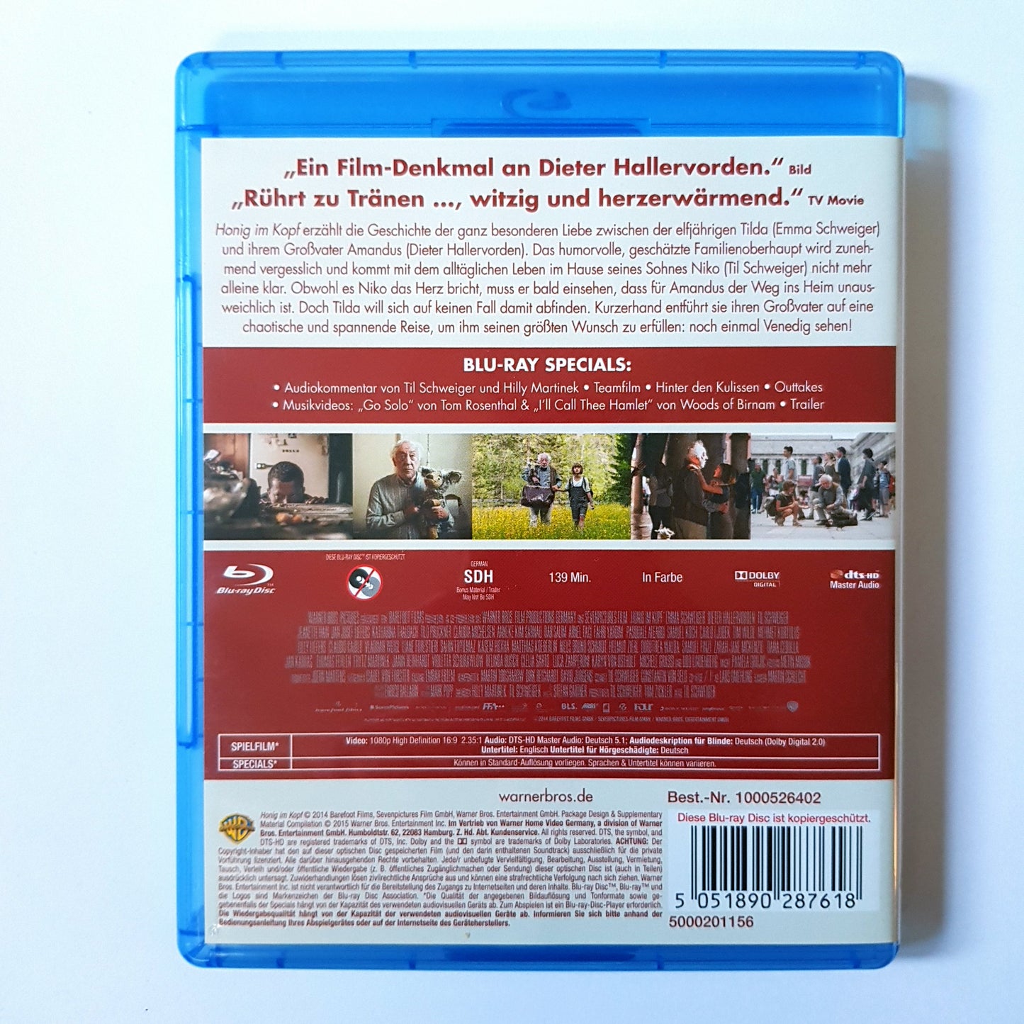 Honig im Kopf - Til Schweiger - Dieter Hallervorden - Blu Ray Zustand sehr gut