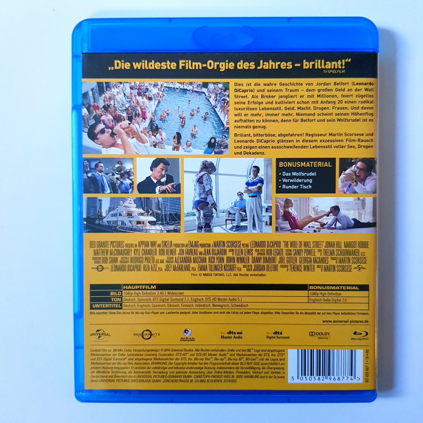 The Wolf of Wall Street - Leonardo DiCaprio - Blu Ray Zustand sehr gut