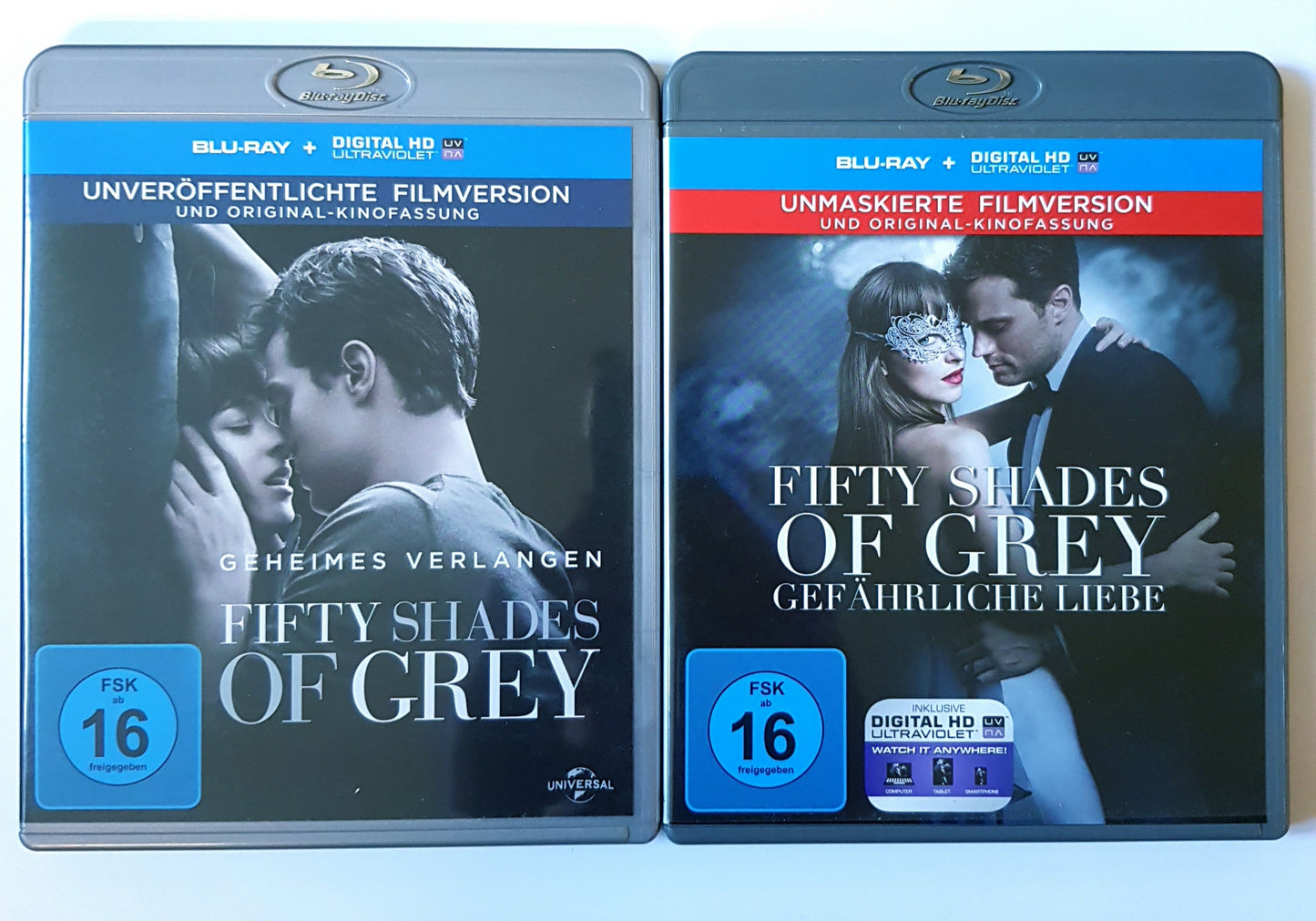 Fifty Shades of Grey 1+2 - Geheimes Verlangen - Gefährliche Liebe - Blu Ray sehr gut