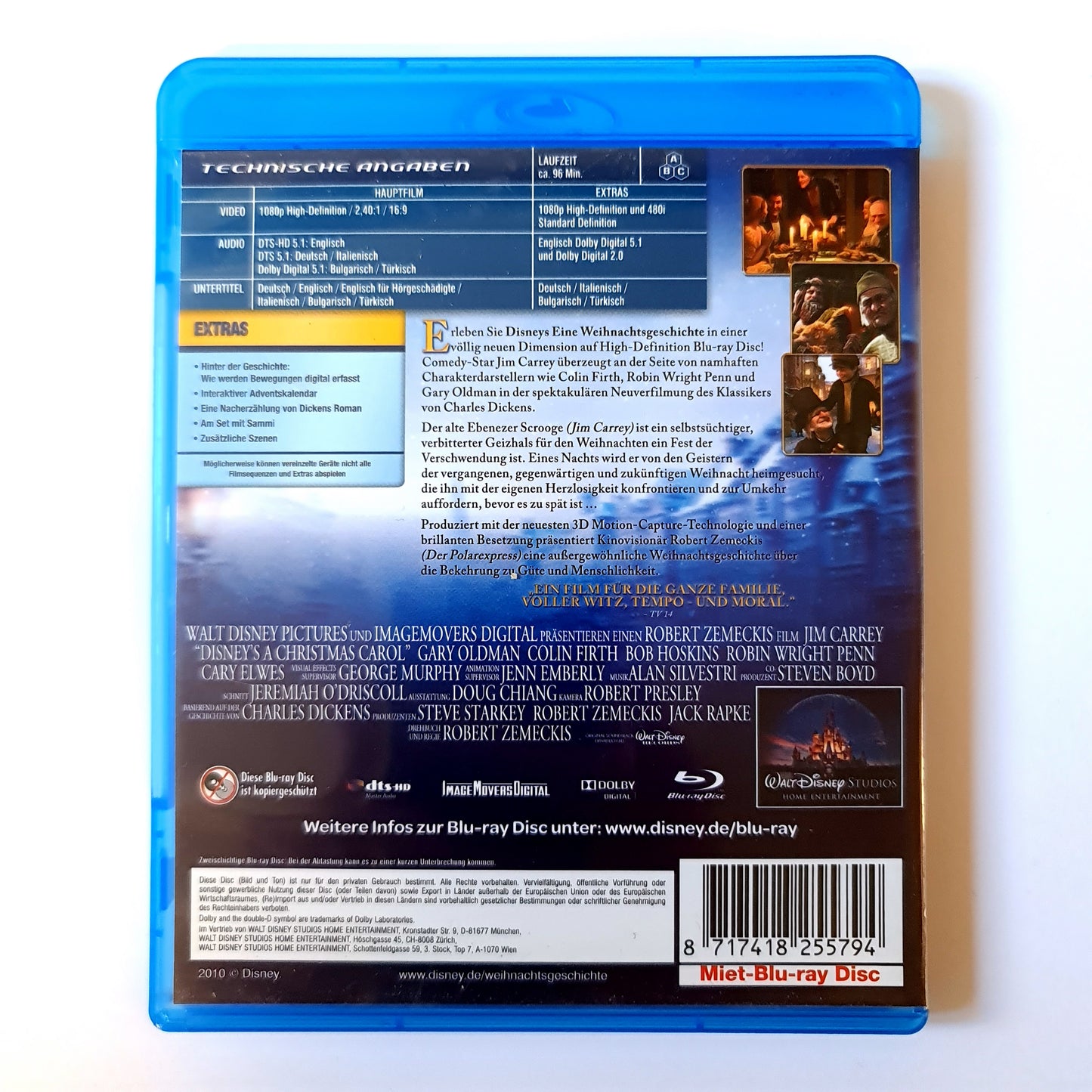 Disneys Eine Weihnachtsgeschichte - Jim Carrey - Blu Ray Zustand sehr gut