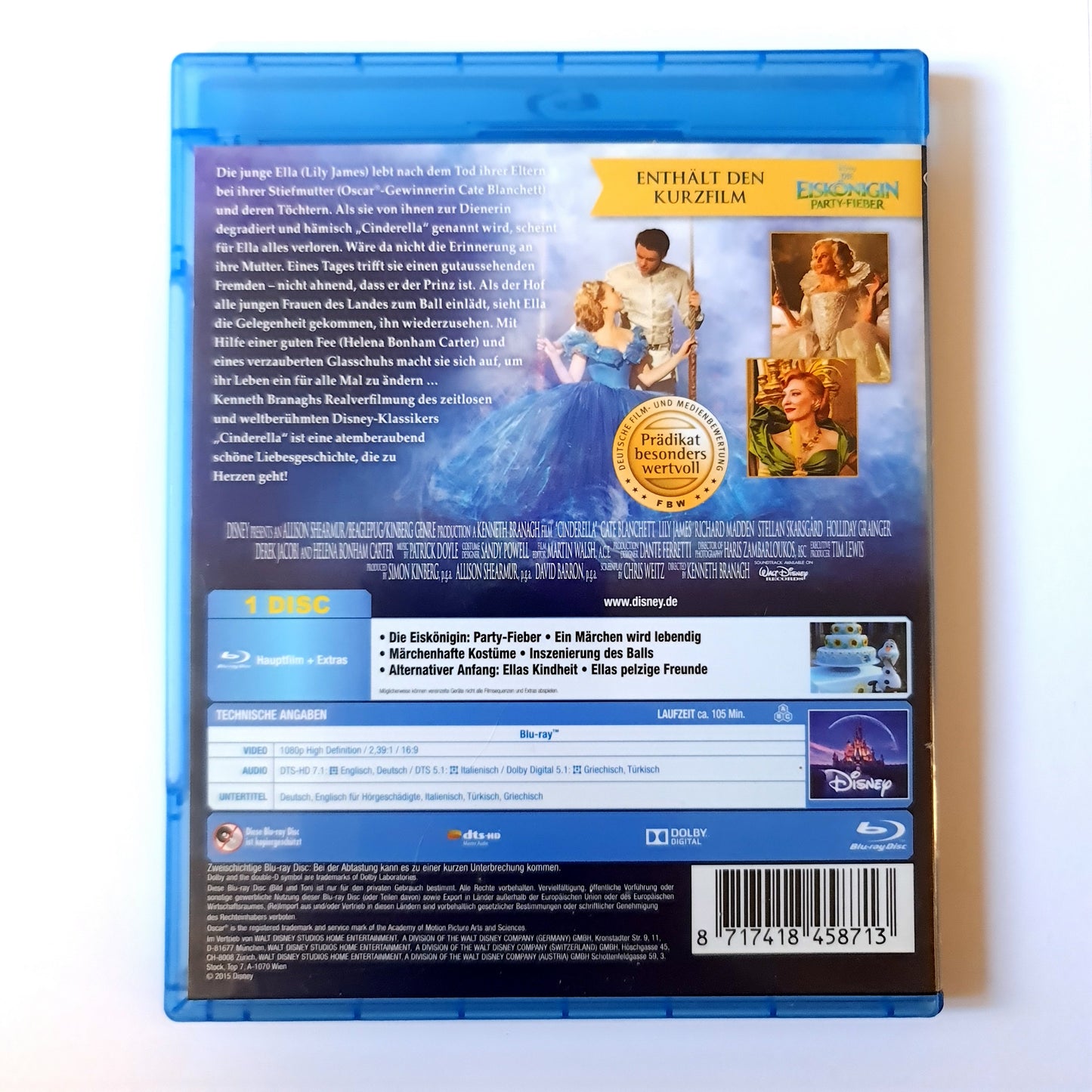 Disneys Cinderella - Blu Ray Zustand sehr gut