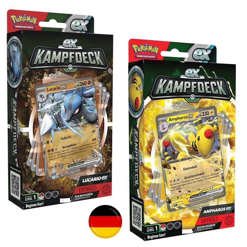 Pokemon ex Kampfdeck Ampharos ex Lucario ex Auswahl - DE deutsch NEU sealed