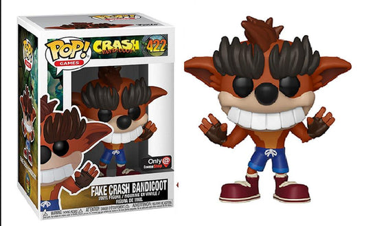 FUNKO POP Games #422 Fake Crash Bandicoot Only Gamestop limited Edition Vinyl Figur