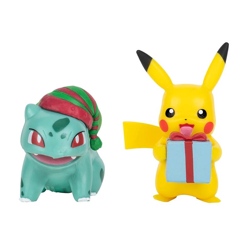 Pokemon Battle Figure Pack Christmas Pikachu + Bulbasaur Bisasam