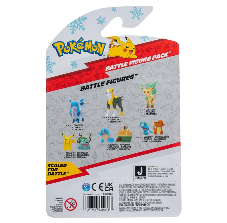 Pokemon Battle Figure Pack Christmas Pikachu + Bulbasaur Bisasam