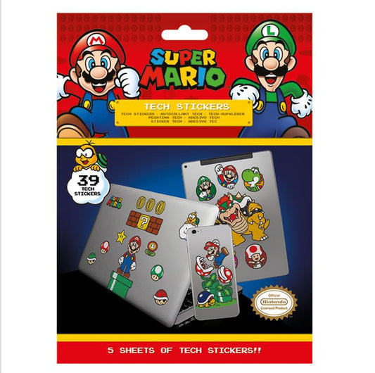 Super Mario: Tech Stickers Nintendo (39 Aufkleber)