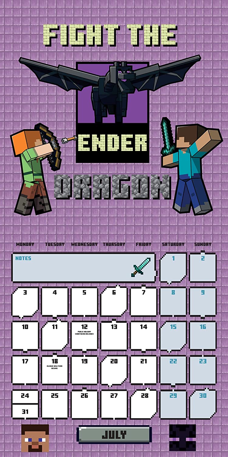 Minecraft Wandkalender für Kinder 2023 Danilo