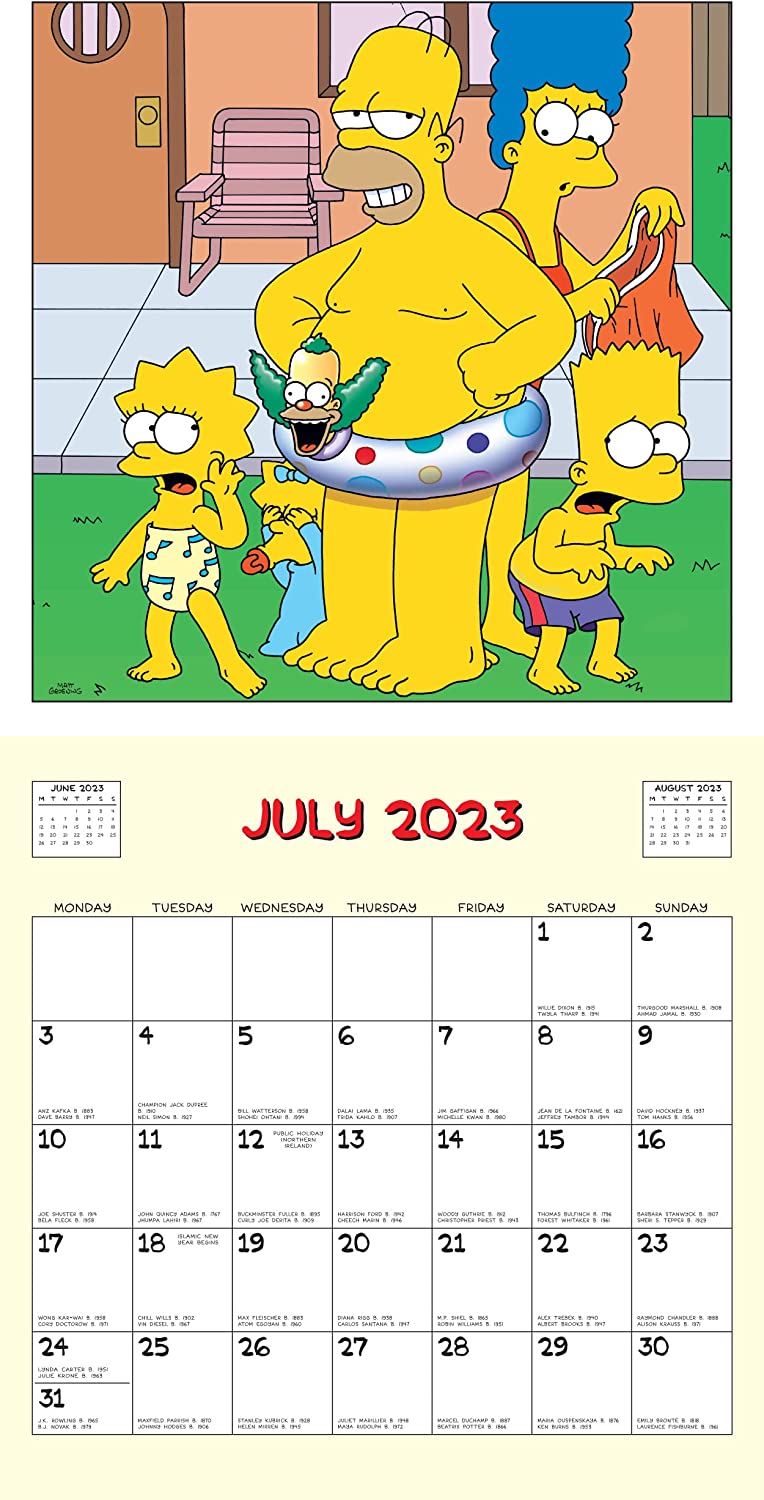 Simpsons Wandkalender 2023 Danilo