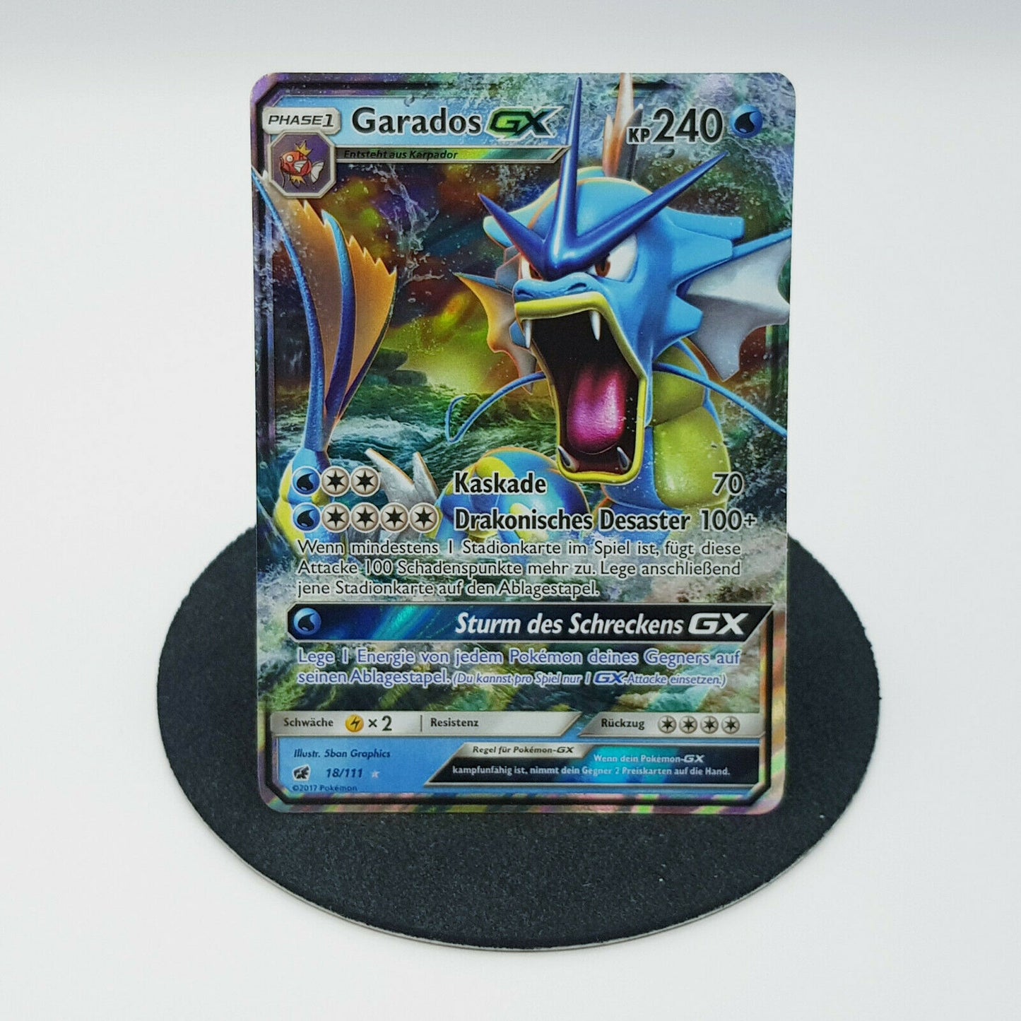 Pokemon Card Garados GX 18/111 rare holo Neo Genesis 2001 Mint