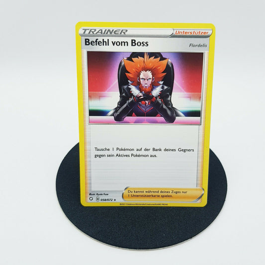 Pokemon Karte - Befehl vom Boss 058/072 glänzendes Schicksal 2021 deutsch MINT