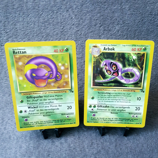 Pokemon Full Set - Rettan 46/62 & Arbok 31/62 - Fossil Set 2000 - NEAR MINT