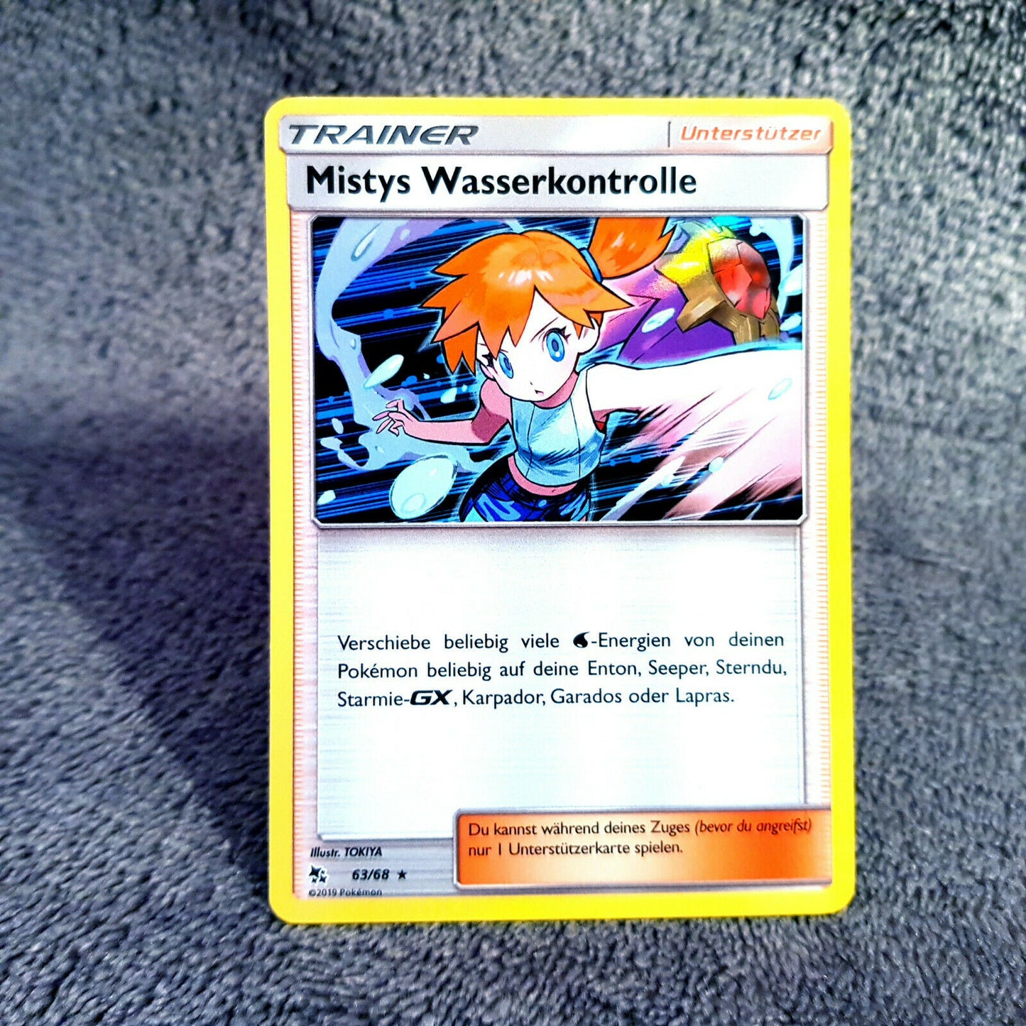 Pokemon - Mistys Wasserkontrolle 63/68 - holo - S & M - Hidden Fates - MINT