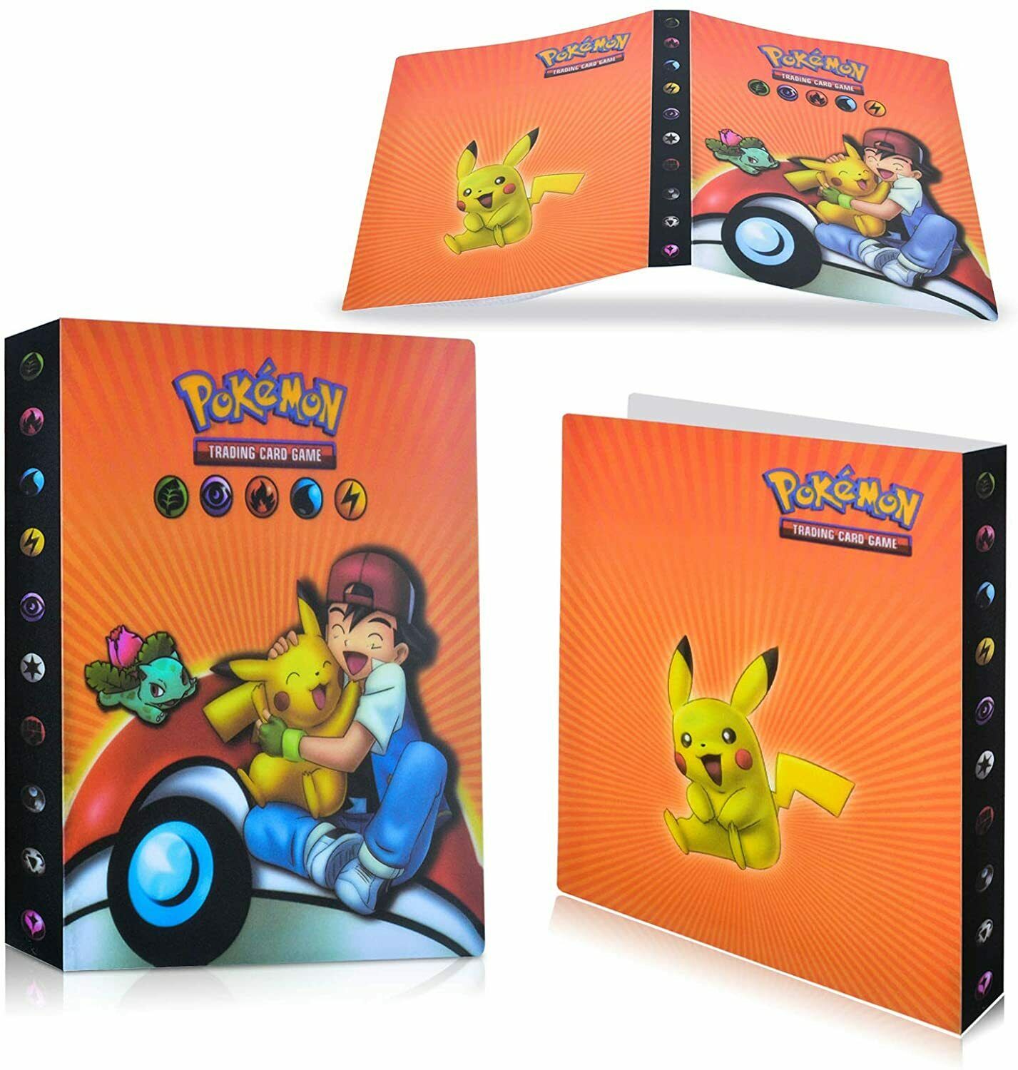 Sammelkartenalbum für 224 Pokemonkarten Sammelhefter Sammelordner EX GX Pikachu