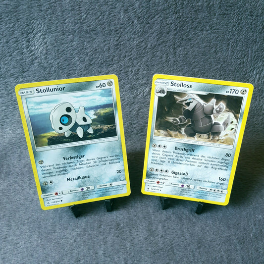 Pokemon - Stollunior 123/214 & Stolloss 125/214 - S&M - Kräfte im Einklang 2019