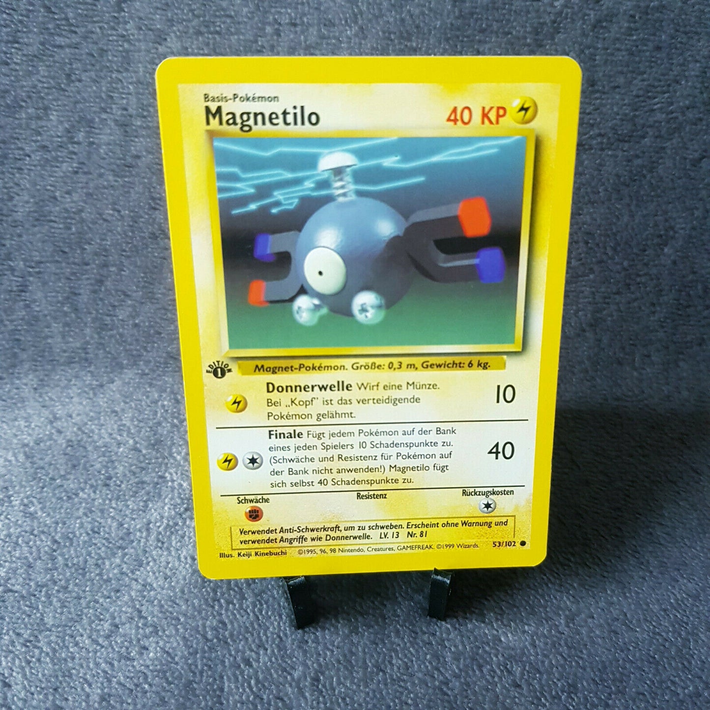 Pokemon - Magnetilo 53/102 - 1. Edition - Base Set 1999 - deutsch - MINT
