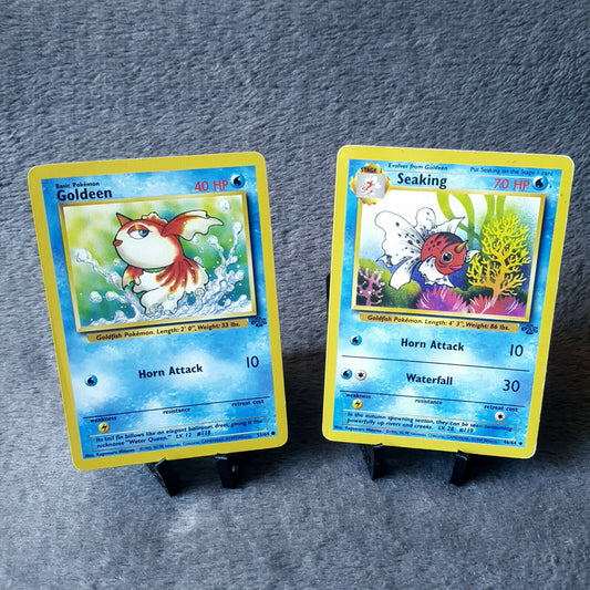 Pokemon - Goldeen 53/64 & Seaking 46/64 - Jungle Set 2000 - NEAR MINT