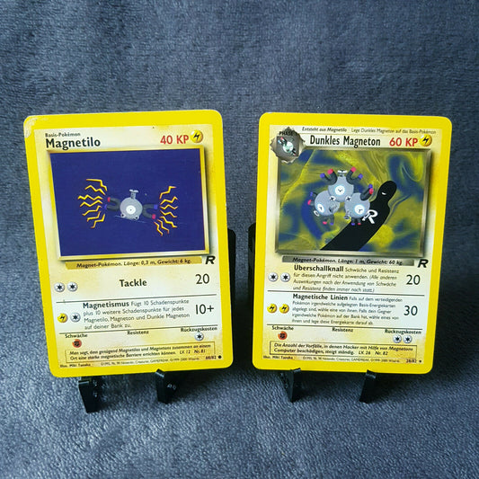 Pokemon - Magnetilo 60/82 & Dunkles Magneton 28/82 - Team Rocket (2000) - NM