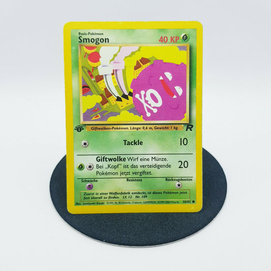 Pokemon Karte - Smogon 58/82 1. Edition Team Rocket 2000 Near Mint