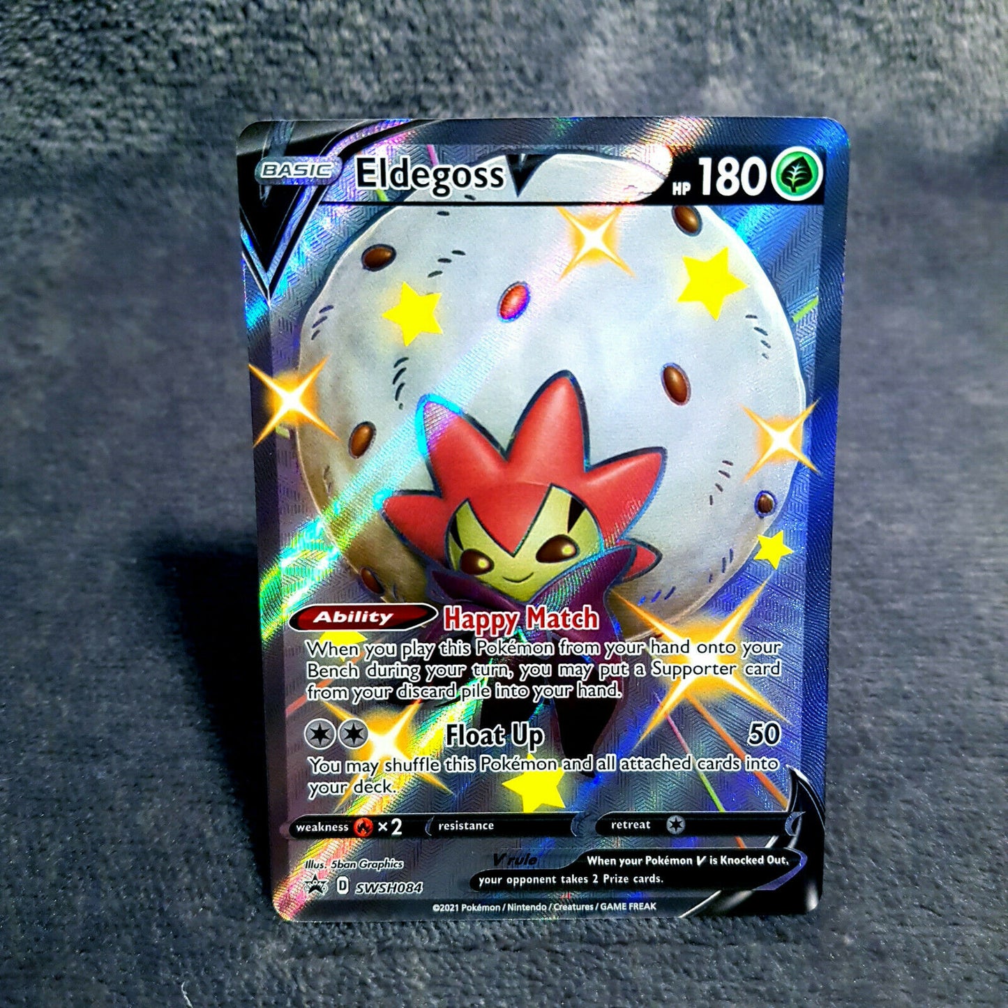 Pokemon - Eldegoss V SWSH084 Black Star Promo HOLO - Sword & Shield 2021 MINT EN