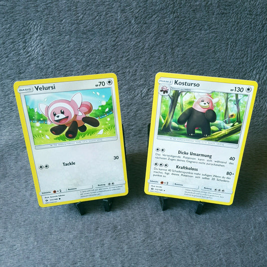 Pokemon - Velursi 111/149 & Kosturso 112/149 - Sonne & Mond 2017 - NEAR MINT